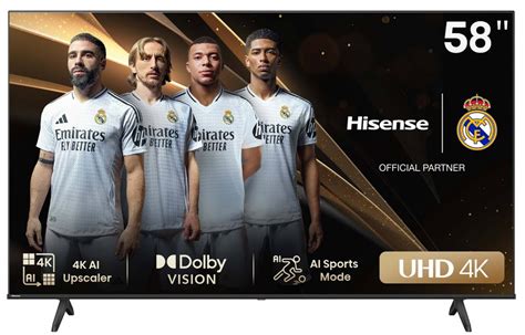 Hisense LEDN58A6N; 58inch UHD 4K Smart TV; Game Mode Plus; Dolby Vision; Airplay2 &Smart Home Ready